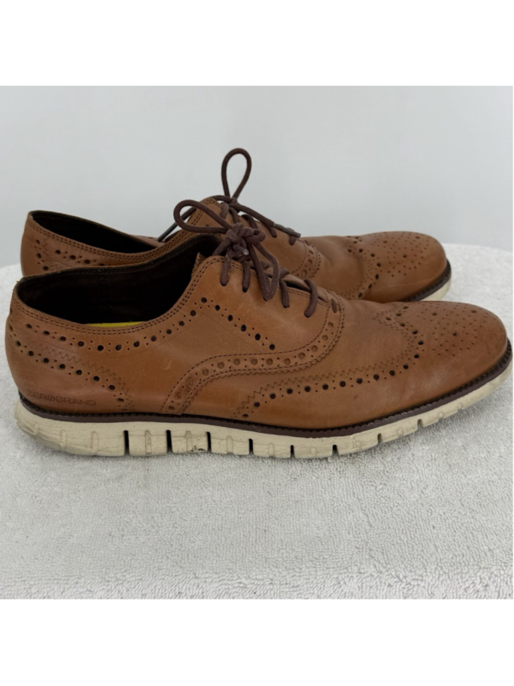 Cole Hann ZeroGrand Men's Size 11M Brown Leather Wingtip Oxford Shoes C14493